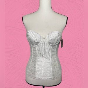 Strapless White bustier/ lingerie/ corset/ bridal